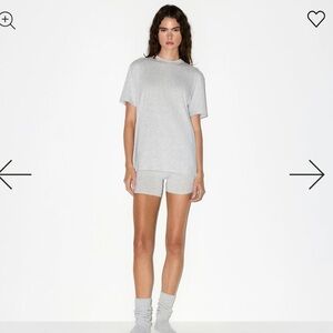 NWT! Skims Boyfriend T-Shirt. Size Large. Color Light Heather Grey.